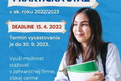 Výzva na praktickú stáž deadline 15.4.2023