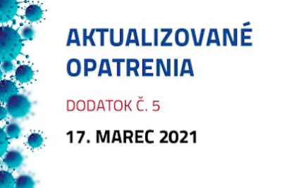 Dodatok č. 5 k opatreniu rektora číslo 1/2021