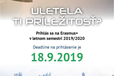 Erasmus+ študentské mobility letný semester 2019/2020 