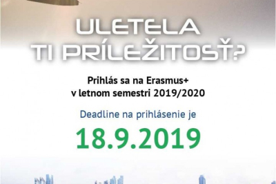 Erasmus+ študentské mobility letný semester 2019/2020