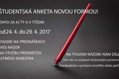 Študentská anketa interaktívnou formou