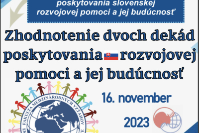 Workshop Zhodnotenie dvoch dekád poskytovania slovenskej rozvojovej pomoci a jej budúcnosť,