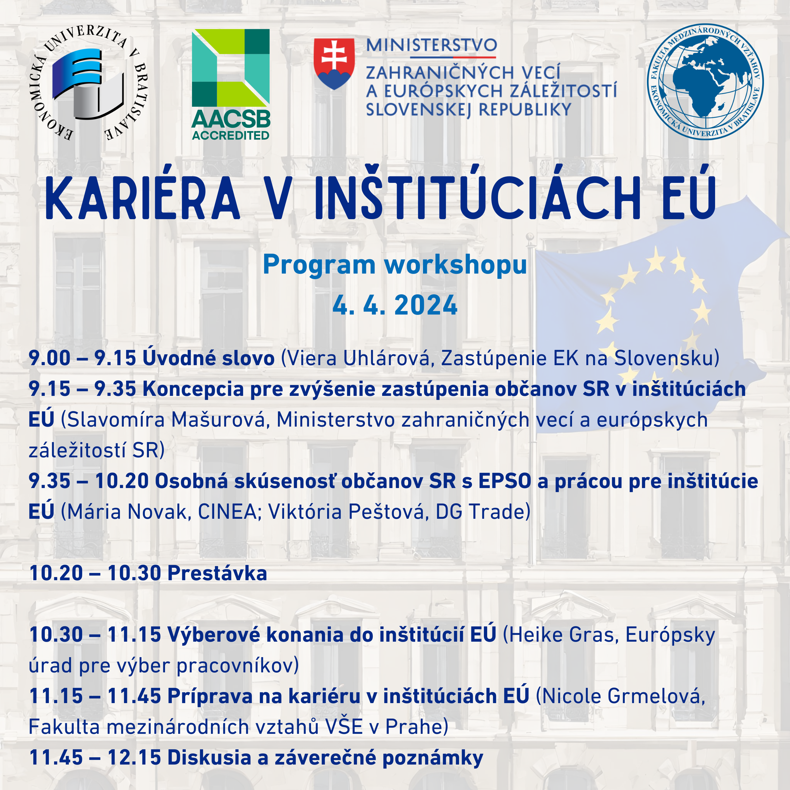 workshop kariera v EU 2
